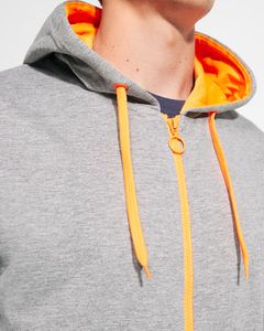Roly SU1105 - FUJI Sweat jacket in non-brushed fleece with details in fluor colour