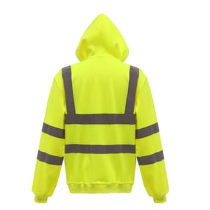 Yoko YHVK07 - YOKO Kapuzenpullover mit Reißverschluss in Warnfarbe