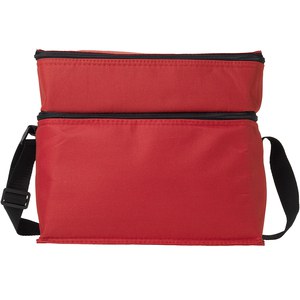 EgotierPro 119600 - Oslo 2-zippered compartments cooler bag 13L Red