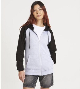 AWDIS JUST HOODS JH063 - Zipped Baseball Sweatshirt