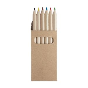 AMAZONIA Set of 6 wooden pencils in a recycled cardboard box - EgotierPro HW8001