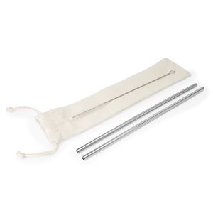 Stamina MD4077 - MALOW Set aus 2 Trinkhalmen aus Edelstahl