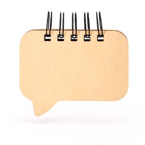 ANFI Sticky notes spiral ring pad with original design in the shape of a speech bubble