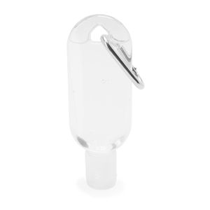 BISHOP Hand-sanitizing gel with 70% alcohol in a practical 30 ml transparent recipient with metal carabiner