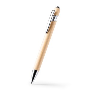Stamina BL1245 - VAREL The pen with bamboo body and push button in metallic finish is an elegant and natural option for your writing activities