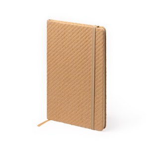 BOLGER A5 notepad with hard covers in natural straw