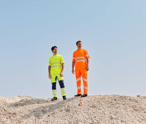 VELILLA V30310 - STRETCH TROUSERS WITH KNEE PADS AND REFLECTIVE STRIPES