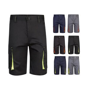 Velilla 36018 - Two-tone, multi-pocket stretch Bermuda shorts (240g/m²), in cotton (46%), EME (38%) and polyester (16%)
