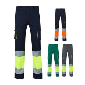Velilla 36021 - Two-tone, multi-pocket stretch trousers (240g/m²), in cotton (46%), EME (38%) and polyester (16%)