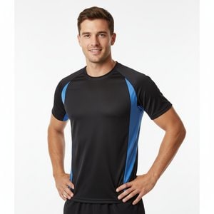 Velilla 36034 - Two-tone bird-eye technical t-shirt (160g/m²), in polyester (100%)