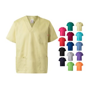 Velilla 36132 - Twill tunic (190g/m²) with short sleeves, in polyester (65%) and cotton (35%)