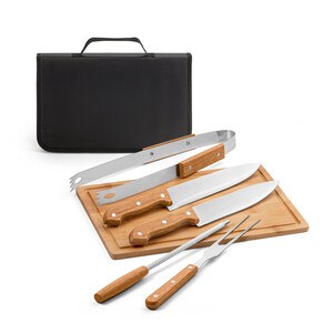 Grill-Set aus Holz und Edelstahl, 5-teilig - Egotier 54142