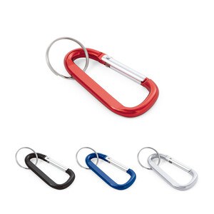 Aluminium carabiner with keyring - Egotier 58823