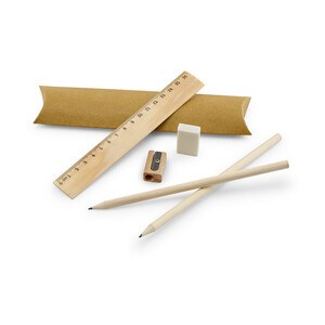 School writing set: ruler, pencil, eraser and sharpener - Egotier 91932