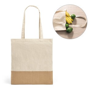 100% cotton bag (160 g/m²) with imitation jute details - Egotier 92882