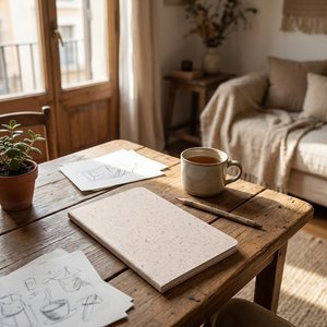 A6 notepad with flexible cover made from organic elephant matter (80%) - Egotier 93291