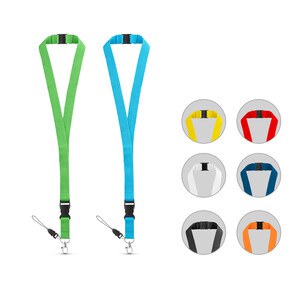 Polyester lanyard with metal carabiner - Egotier 94402