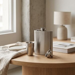 Set aus Edelstahlflasche und Gläsern 200 mL - Egotier 94665