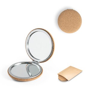 Folding cosmetic mirror in cork - Egotier 94898