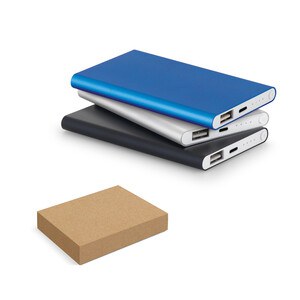 Powerbank Slim 4'000 mAh aus Recyceltes Aluminium (100% rAL) und Recyceltes ABS (100% rABS) - Egotier 97344