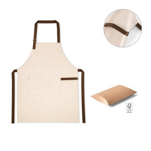 Schürze aus 100% Canvas-Baumwolle (320 g/m²) mit Metalldetails - Egotier 99815