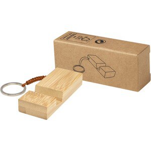 Bosona bamboo phone holder with keychain - EgotierPro 104606