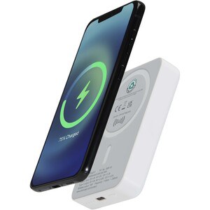 Acrab 10.000 mAh 15W magnetic wireless power bank with 20W PD - made from recycled plastic - EgotierPro 124442