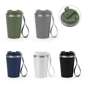 Reisebecher aus Edelstahl (90% rSS) mit doppelter Wand und matter Oberfläche 460 ml - Egotier 94377