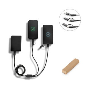 Superschnelles 6-in-1-USB-Kabel aus Aluminium und recyceltem PET - Egotier 97146