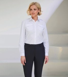 BROOK TAVERNER BT2394 - Damen-Pilotenhemd mit langen Ärmeln