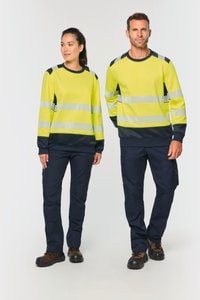 WK. Designed To Work WK420 - Recycled safety sweatshirt round neck