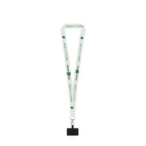 Lanyard'In 94429 - Polyester sublimation lanyard with carabiner, safety clasp, and smartphone holder