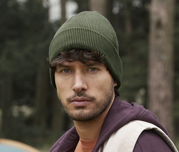 Organic cotton cap with flap