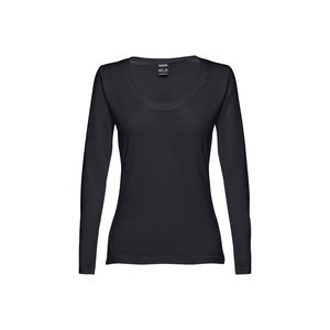 TH Clothes 11166 - Langärmeliges tailliertes T-Shirt für Frauen aus Baumwolle