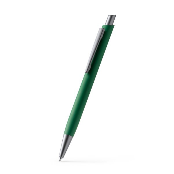 TORY Push pen with recycled aluminium body and details in matte metallic finish