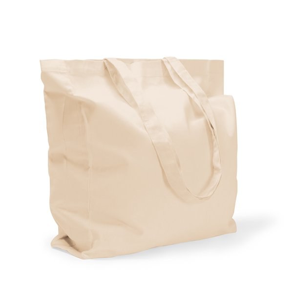 HERON Tasche aus 100 % Baumwolle 140 g/m² mit Zwickeln am Boden und an den Seiten