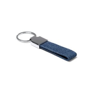 Stamina KO1593 - BRADY Rectangular-shaped key ring made of denim fabric