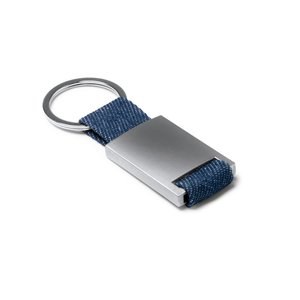 Stamina KO1594 - BETRIX Schlüsselanhänger aus Jeansstoff mit Metallgehäuse