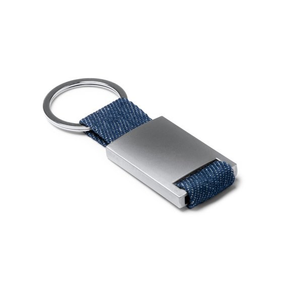 BETRIX Keychain made of denim fabric with metal body