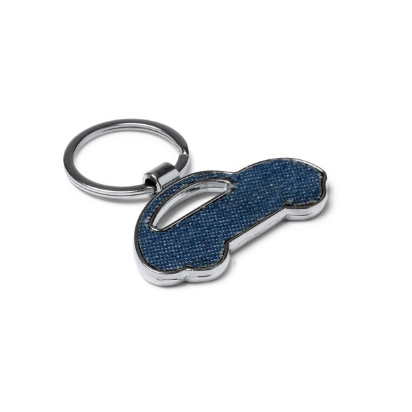 CIVIC Car-shaped key ring made of denim fabric