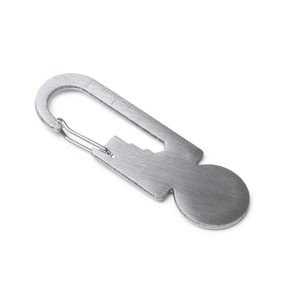 Stamina KO1729 - BLANEY Multitool-Schlüsselanhänger mit Karabiner und Münze für den Einkaufswagen aus rostfreiem Stahl 304