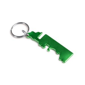 Stamina KO1802 - BREBEL Schlüsselanhänger mit Flaschenöffner in Form eines Weges aus recyceltem Aluminium