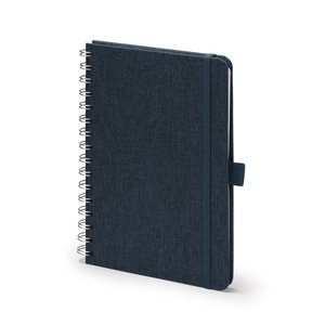 Stamina NB1626 - GARIN A5-Notizbuch mit festem Einband aus recyceltem RPET-Polyestergewebe und Doppelspirale