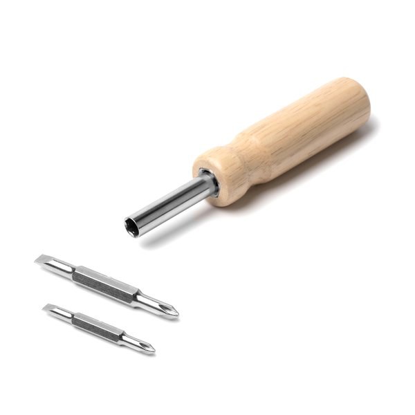 YADOR Screwdriver made from stainless steel with round wooden handle