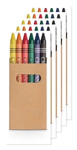 Pack of 5 Egotier 91754 - Box with 6 crayon