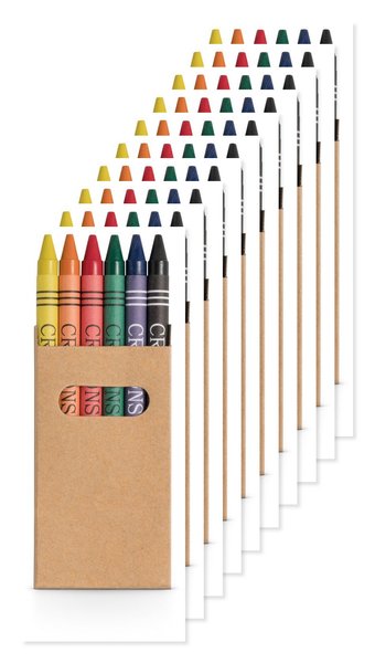 Box with 6 crayon
