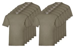 Pack mit 12 Fruit of the Loom SC230 - T-Shirt Herren Kurzarm