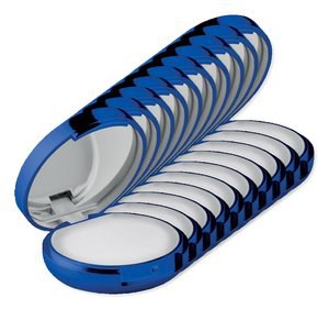 Pack mit 10 GiftRetail MO9374 - Duo -Spiegel Lippenbalsam Mit Spiegel