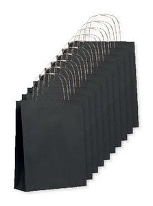 Pack mit 10 GiftRetail MO6172 - PAPER TONE S Umweltfreundliche Kleine Kraftpapiertragetasche