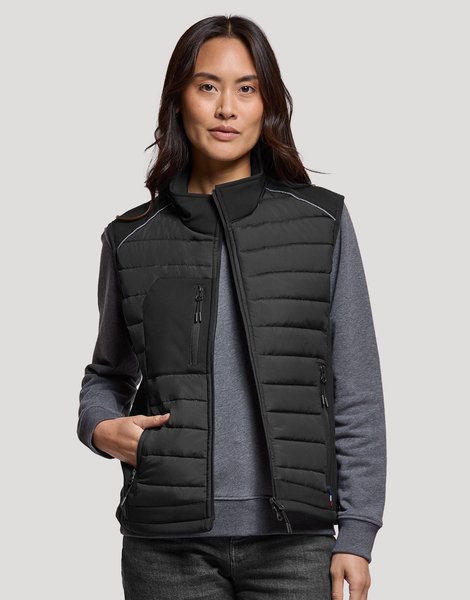 Women's hybrid bodywarmer Made in France.